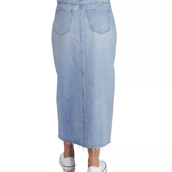 NWT indigo rein women 5-Pocket Maxi Denim Skirt. Light jeans size 13 - Picture 3 of 7